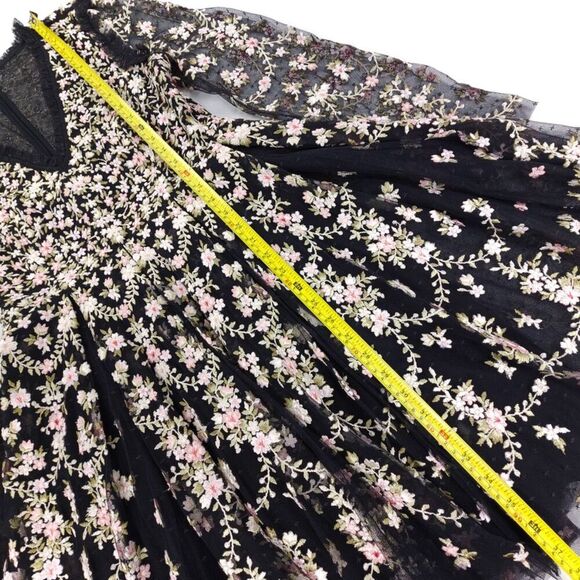 NEW Needle & Thread Victoria Ditsy VNeck Mini Dress Embroidered Whimsigoth Fairy - Picture 4 of 6